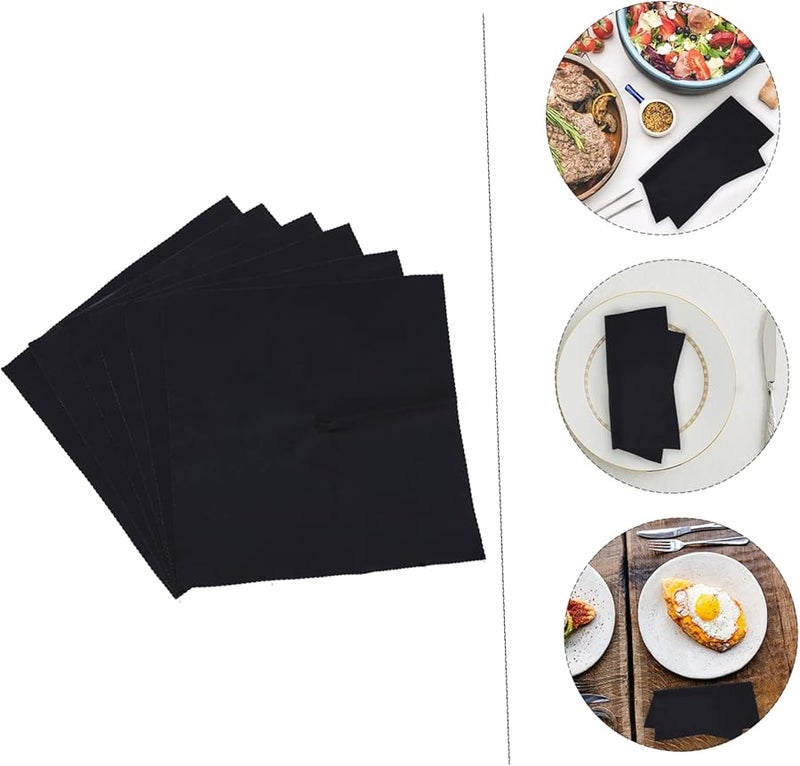 6 قطع من مفارش المائدة القابلة لإعادة الاستخدام والقابلة للغسيل والمصنوعة من النسيج، تصميم بسيط، مناديل العشاء لغرفة الطعام - Image 5